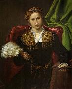 Portrat der Laura da Pola, Gemahlin des Febo da Brescia. Lorenzo Lotto
